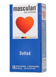 Презервативы с пупырышками Masculan Dotted - 10 шт. - Masculan - купить с доставкой в Сергиевом Посаде