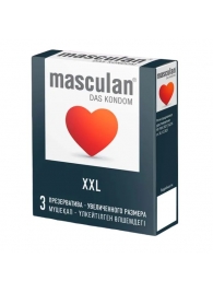 Презервативы увеличенного размера Masculan XXL - 3 шт. - Masculan - купить с доставкой в Сергиевом Посаде