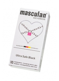 Ультрапрочные презервативы Masculan Ultra Safe Black - 10 шт. - Masculan - купить с доставкой в Сергиевом Посаде