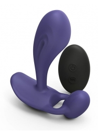 Темно-синий вибромассажер Witty P G Vibrator with Remote Control - Love to Love - в Сергиевом Посаде купить с доставкой