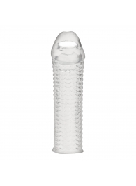 Текстурированная насадка на пенис Clear Textured Penis Enhancing Sleeve Extension - 16,5 см. - BlueLine - в Сергиевом Посаде купить с доставкой