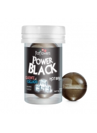 Интимный гель Power Black Hot Ball с охлаждающе-разогревающим эффектом (2 шарика по 3 гр.) - HotFlowers - купить с доставкой в Сергиевом Посаде