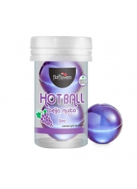 Лубрикант на масляной основе Hot Ball Beija Muito с ароматом винограда (2 шарика по 3 гр.) - HotFlowers - купить с доставкой в Сергиевом Посаде