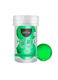 Лубрикант на масляной основе Hot Ball Beija Muito с ароматом мяты (2 шарика по 3 гр.) - HotFlowers - купить с доставкой в Сергиевом Посаде