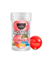 Лубрикант на масляной основе Hot Ball Plus с охлаждающе-разогревающим эффектом (2 шарика по 3 гр.) - HotFlowers - купить с доставкой в Сергиевом Посаде