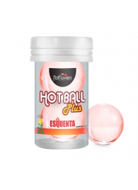 Лубрикант на масляной основе Hot Ball Plus с разогревающим эффектом (2 шарика по 3 гр.) - HotFlowers - купить с доставкой в Сергиевом Посаде