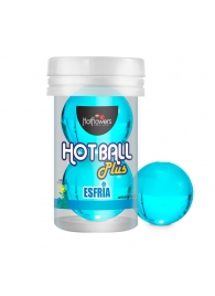 Лубрикант на масляной основе Hot Ball Plus с охлаждающим эффектом (2 шарика по 3 гр.) - HotFlowers - купить с доставкой в Сергиевом Посаде