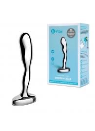 Стальной стимулятор простаты Stainless Steel Prostate Plug - 11,5 см. - b-Vibe - в Сергиевом Посаде купить с доставкой