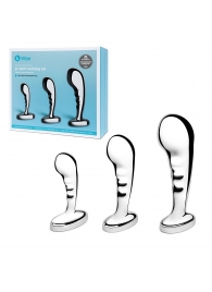 Набор из 3 стальных стимуляторов простаты Stainless Steel P-spot Training Set - b-Vibe - в Сергиевом Посаде купить с доставкой