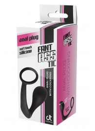 Черное эрекционное кольцо с анальной пробкой Anal Plug With Cockring - Dream Toys - в Сергиевом Посаде купить с доставкой
