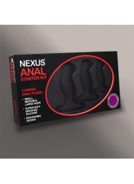 Набор из 3 массажеров простаты чёрного цвета NEXUS ANAL STARTER KIT - Nexus Range - в Сергиевом Посаде купить с доставкой