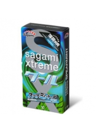 Презервативы Sagami Xtreme Mint с ароматом мяты - 10 шт. - Sagami - купить с доставкой в Сергиевом Посаде