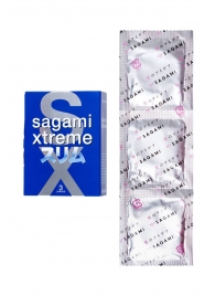 Розовые презервативы Sagami Xtreme FEEL FIT 3D - 3 шт. - Sagami - купить с доставкой в Сергиевом Посаде