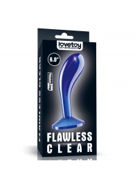 Синяя анальная втулка Flawless Clear Prostate Plug 6.0 - 15 см. - Lovetoy - в Сергиевом Посаде купить с доставкой