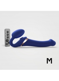 Синий безремневой страпон Multi Orgasm Size M с клиторальной стимуляцией - Strap-on-me - купить с доставкой в Сергиевом Посаде