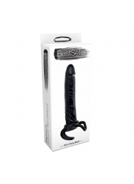 Чёрная насадка-фаллос для двойного проникновения INFLATABLE DILDO SLIM DONG  - 13,5 см. - Toyz4lovers - в Сергиевом Посаде купить с доставкой