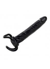 Чёрная насадка-фаллос для двойного проникновения INFLATABLE DILDO SLIM DONG  - 13,5 см. - Toyz4lovers - в Сергиевом Посаде купить с доставкой