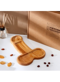 Деревянное блюдо для подачи в форме члена (32,5 х 20 х 1,7 см) - Сима-Ленд - купить с доставкой в Сергиевом Посаде