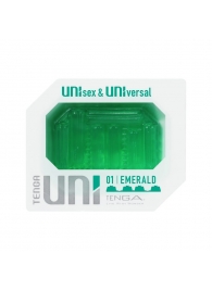 Зеленый мастурбатор-стимулятор Tenga Uni Emerald - Tenga - в Сергиевом Посаде купить с доставкой