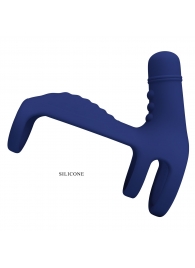 Синяя вибронасадка на пенис Vibrating Penis Sling - Baile - в Сергиевом Посаде купить с доставкой