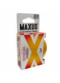 Презервативы анатомической формы Maxus Sensual - 3 шт. - Maxus - купить с доставкой в Сергиевом Посаде