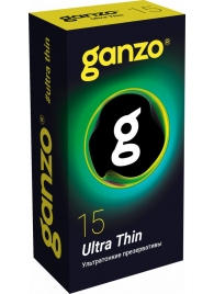 Прозрачные ультратонкие презервативы Ganzo Ultra thin - 15 шт. - Ganzo - купить с доставкой в Сергиевом Посаде