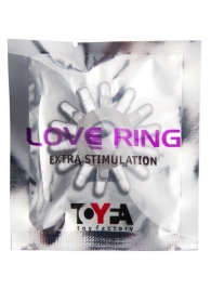 Прозрачное гелевое эрекционное кольцо с шипиками - Toyfa Basic - в Сергиевом Посаде купить с доставкой