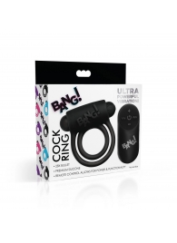 Черное эрекционное виброкольцо 28X Remote Control Vibrating Cock Ring   Bullet - XR Brands - в Сергиевом Посаде купить с доставкой