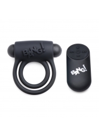 Черное эрекционное виброкольцо 28X Remote Control Vibrating Cock Ring   Bullet - XR Brands - в Сергиевом Посаде купить с доставкой