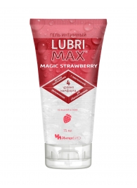 Интимный гель-смазка на водной основе Lubrimax Magic Strawberry - 75 мл. - ИнтелБИО - купить с доставкой в Сергиевом Посаде