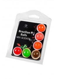 Набор из 6 шариков с ароматизированными массажными маслами Brazilian Balls - Secret Play - купить с доставкой в Сергиевом Посаде