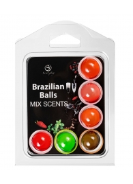 Набор из 6 шариков с ароматизированными массажными маслами Brazilian Balls - Secret Play - купить с доставкой в Сергиевом Посаде