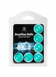 Набор из 6 шариков с массажным маслом Brazilian Balls с охлаждающим эффектом - Secret Play - купить с доставкой в Сергиевом Посаде