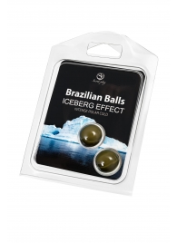 Набор из 2 шариков с массажным маслом Brazilian Balls с ледяным эффектом - Secret Play - купить с доставкой в Сергиевом Посаде