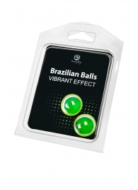 Набор из 2 шариков с массажным маслом Brazilian Balls с эффектом вибрации - Secret Play - купить с доставкой в Сергиевом Посаде