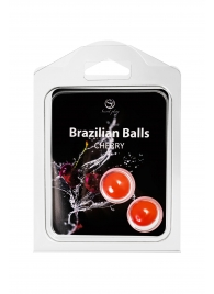 Набор из 2 шариков с массажным маслом Brazilian Balls с ароматом вишни - Secret Play - купить с доставкой в Сергиевом Посаде