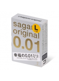 Презервативы Sagami Original 0.01 L-size увеличенного размера - 2 шт. - Sagami - купить с доставкой в Сергиевом Посаде