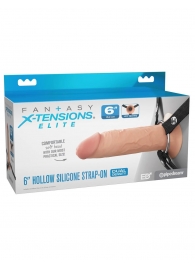 Полый страпон на ремнях 6’’ Hollow Silicone Strap-on - Pipedream - купить с доставкой в Сергиевом Посаде