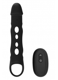 Черная насадка-удлинитель Vibrating Extender With Remote с вибрацией - Dream Toys - в Сергиевом Посаде купить с доставкой