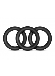 Набор из 3 черных эрекционных колец Black Small Penis Rings - Blush Novelties - в Сергиевом Посаде купить с доставкой
