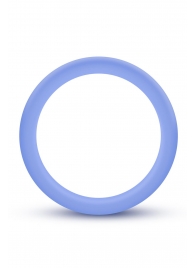 Голубое люминесцентное кольцо Silicone Glo Cock Ring - Blush Novelties - в Сергиевом Посаде купить с доставкой