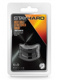 Черное эрекционное кольцо на мошонку Beef Ball Stretcher Snug - Blush Novelties - в Сергиевом Посаде купить с доставкой