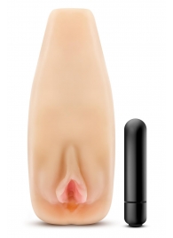 Мастурбатор-вагина с вибрацией Soft   Wet Natasha Realistic Beige Masturbator - Blush Novelties - в Сергиевом Посаде купить с доставкой