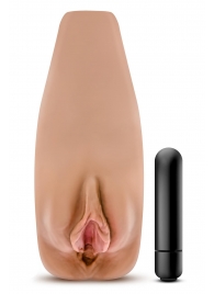 Маструбатор-вагина с вибрацией Soft   Wet Renata Realistic Tan Masturbator - Blush Novelties - в Сергиевом Посаде купить с доставкой