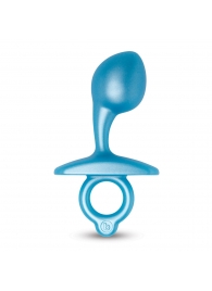 Голубая анальная пробка для массажа простаты Bulb Silicone Prostate Plug - 10,7 см. - b-Vibe - в Сергиевом Посаде купить с доставкой