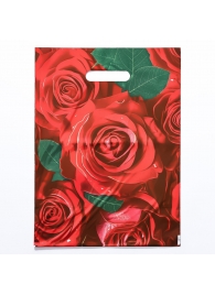 Пакет с цветочным принтом и вырубной ручкой (30х40 см) - Сима-Ленд - купить с доставкой в Сергиевом Посаде
