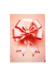 Пакет с принтом в виде банта с вырубной ручкой (30х40 см) - Сима-Ленд - купить с доставкой в Сергиевом Посаде