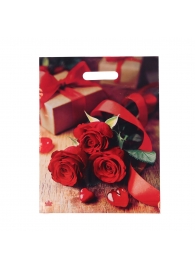 Пакет с принтом в виде роз (31х40 см) - Сима-Ленд - купить с доставкой в Сергиевом Посаде