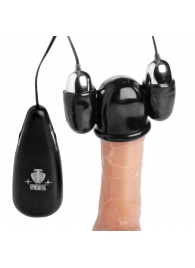 Черная стимулирующая насадка для головки полового члена Multi Speed Vibrating Penis Head Teaser - XR Brands - в Сергиевом Посаде купить с доставкой