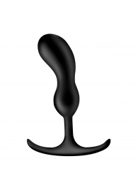 Черный массажер простаты с утяжелителями Premium Silicone Weighted Prostate Plug Medium - 16,3 см. - XR Brands - в Сергиевом Посаде купить с доставкой